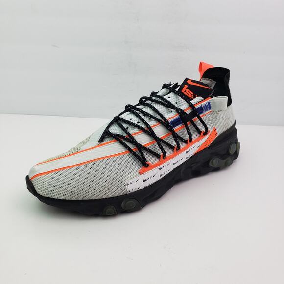 Nike React ISPA Mens Size 13 Ghost Aqua Grey Black Orange Running Sneaker Shoes - Picture 2 of 14